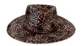 Amazonia – Pălărie Fedora din pâslă din blană cu imprimeu animal lucrată manual: Pălărie unisex cu bor larg
