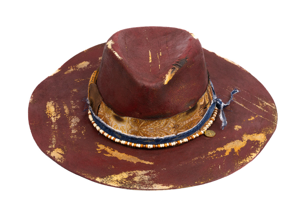 Relicva – Hand Painted Distressed Artisan Fedora
