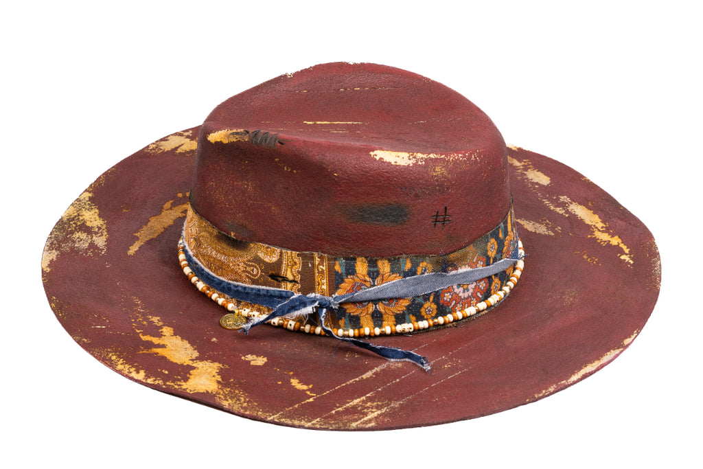 Relicva – Hand Painted Distressed Artisan Fedora
