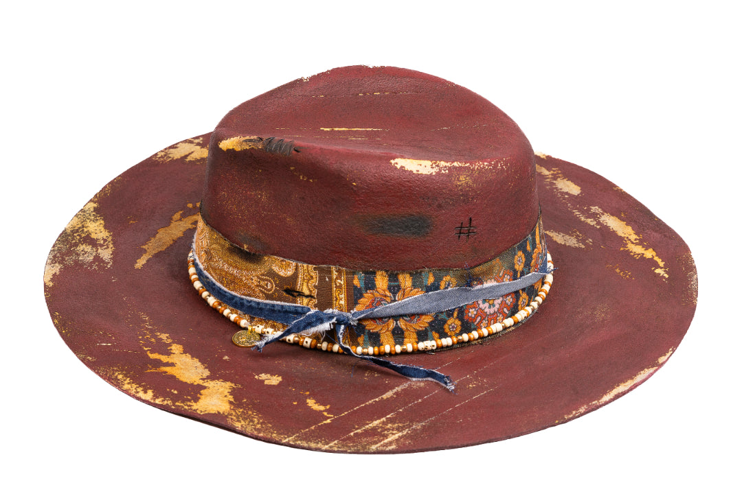 Relicva – Hand Painted Distressed Artisan Fedora