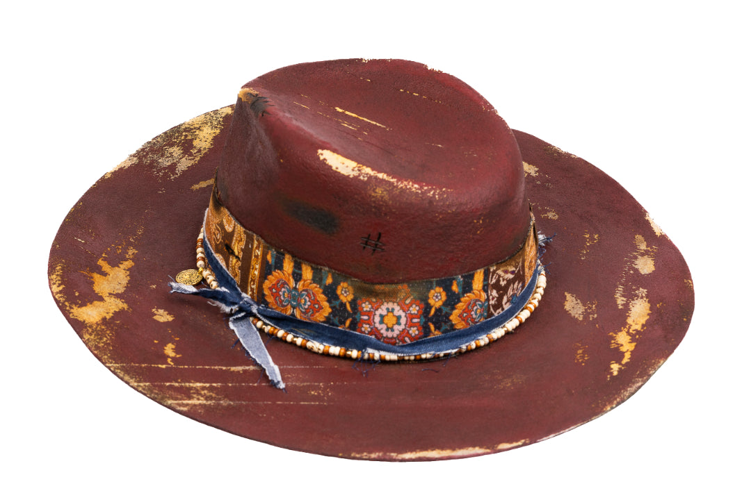 Relicva – Hand Painted Distressed Artisan Fedora