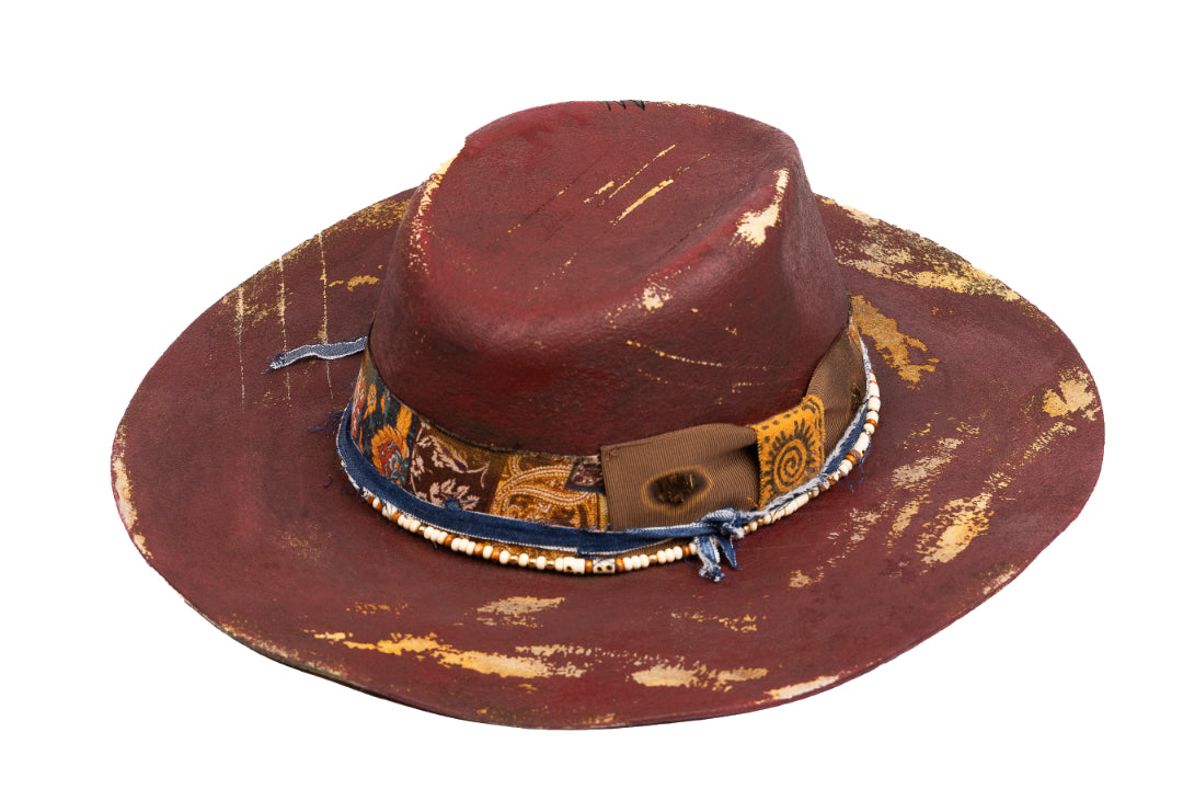 Relicva – Hand Painted Distressed Artisan Fedora