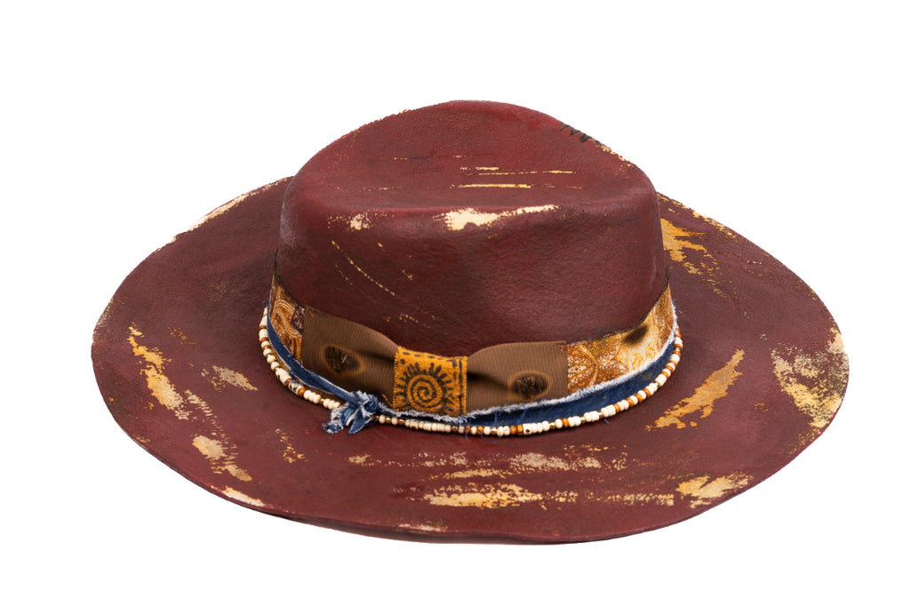 Relicva – Hand Painted Distressed Artisan Fedora
