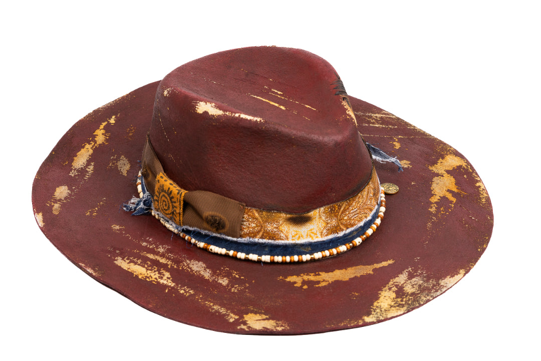 Relicva – Hand Painted Distressed Artisan Fedora