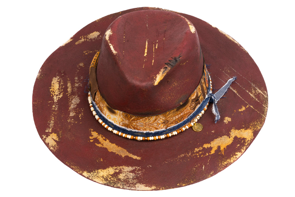Relicva – Hand Painted Distressed Artisan Fedora