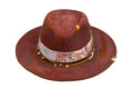 Mariposa – Distressed Terracotta Fedora with Brass Accents