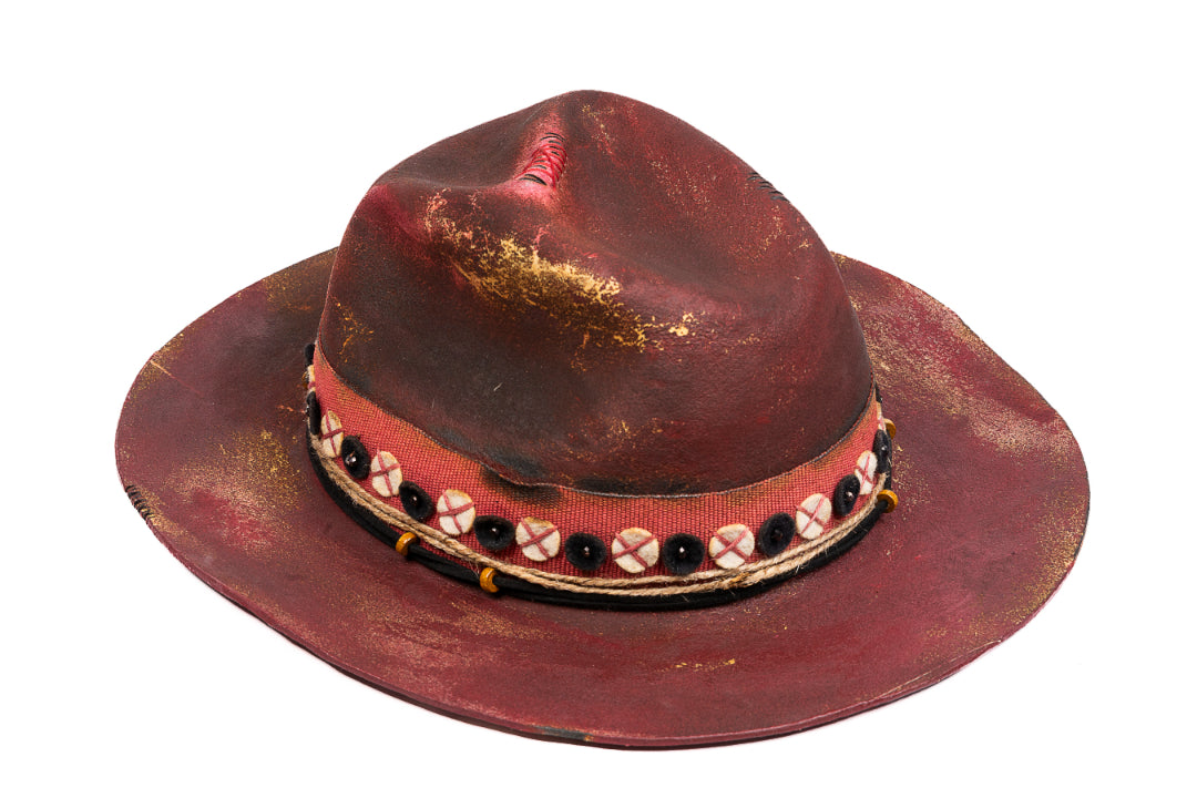 Crimson – Handcrafted Distressed Felt Fedora