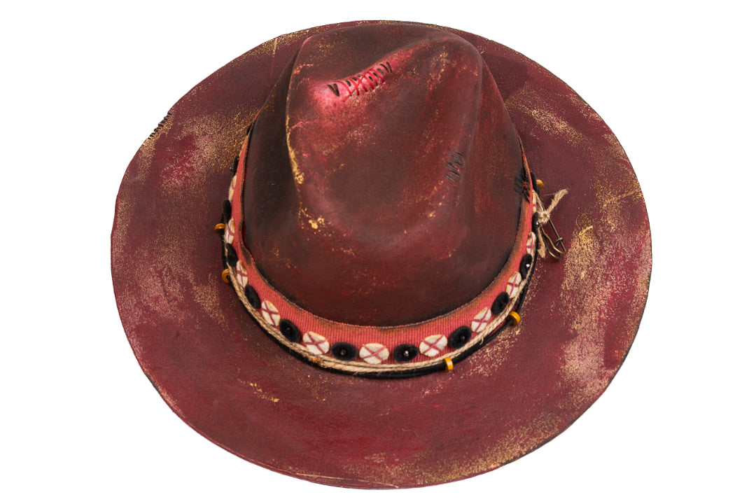 Crimson – Handcrafted Distressed Felt Fedora