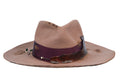 Vanguard – Distressed Brown Felt Hat with Leather Detail - size 55