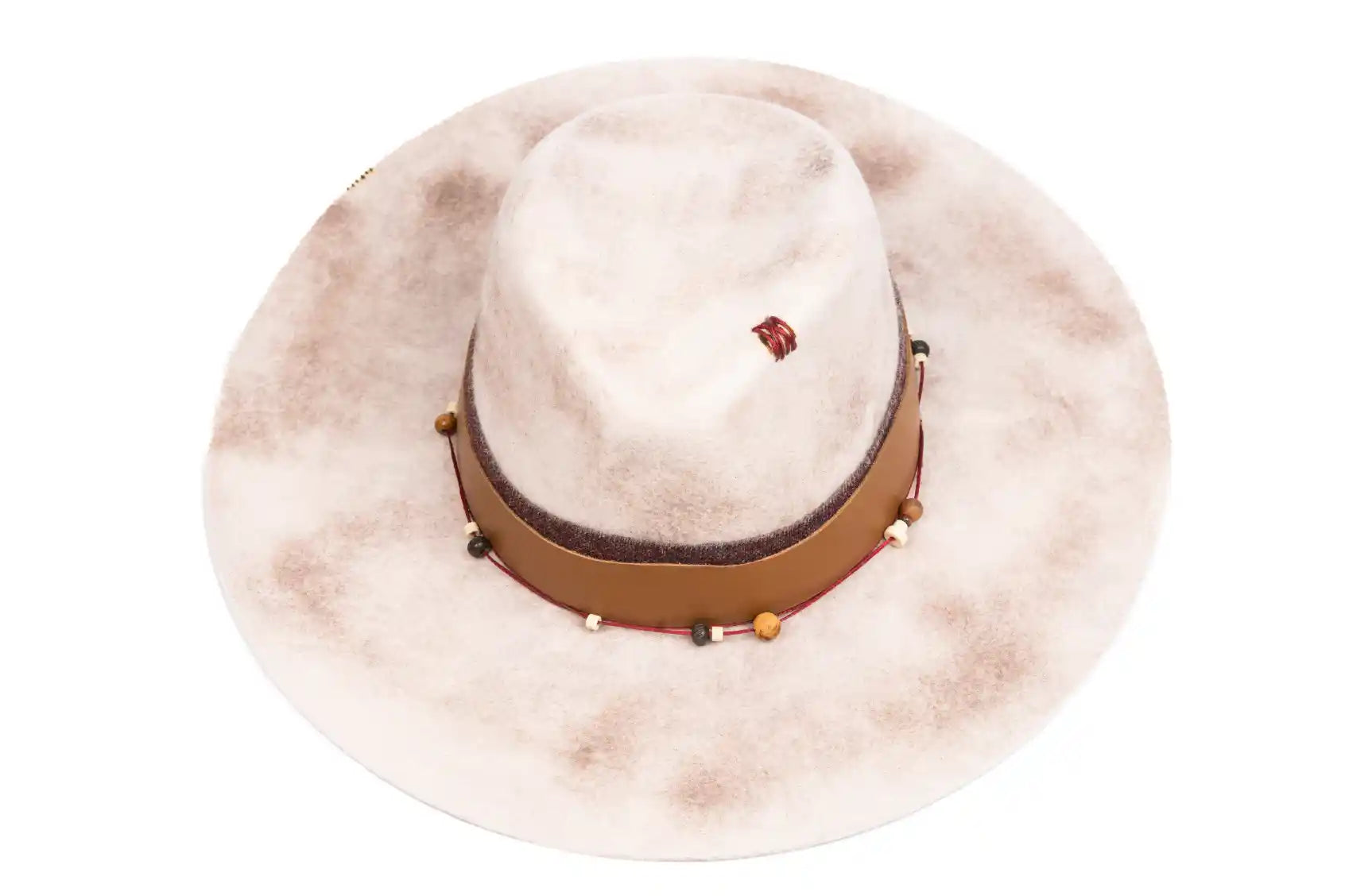 Dune – Handcrafted Wide-Brim Fedora Hat in Sandy Tones