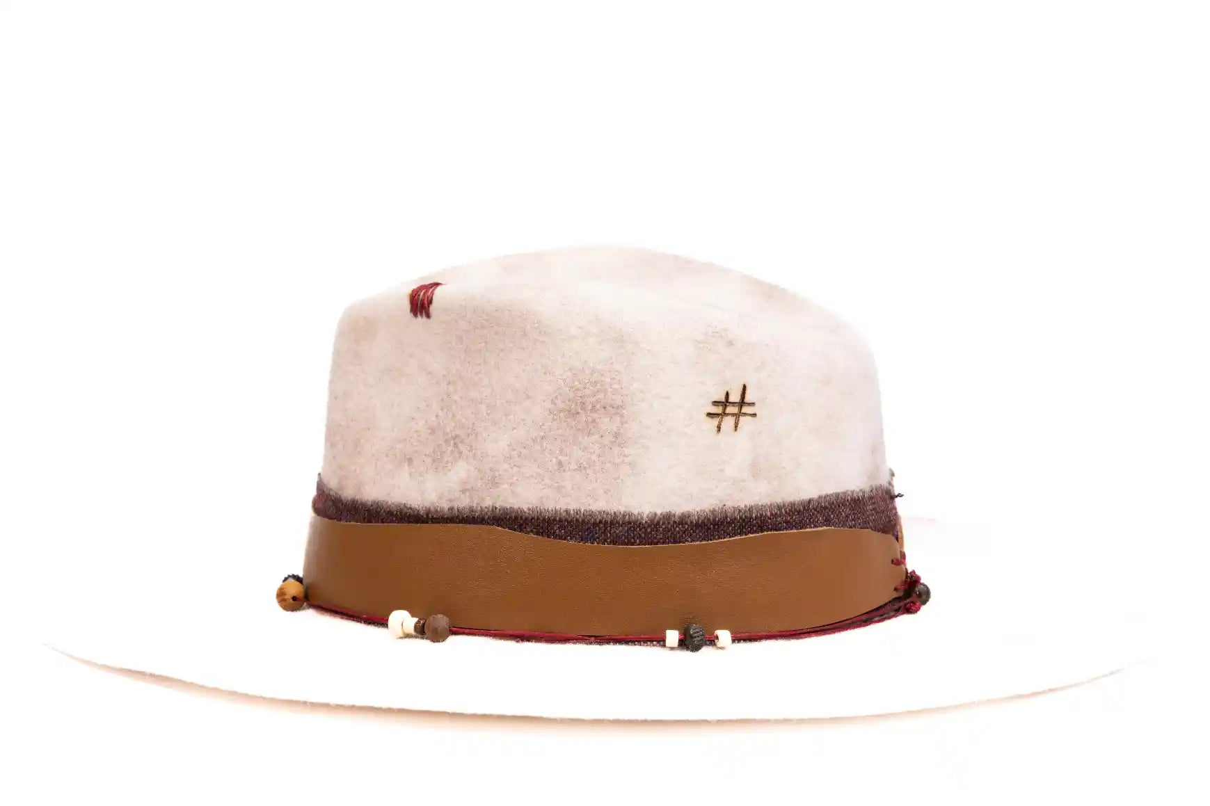 Dune – Handcrafted Wide-Brim Fedora Hat in Sandy Tones