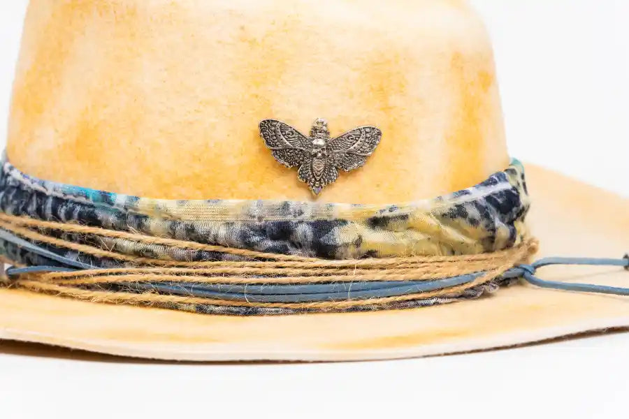 Liora – Handcrafted Wool Felt Hat with Butterfly Accent