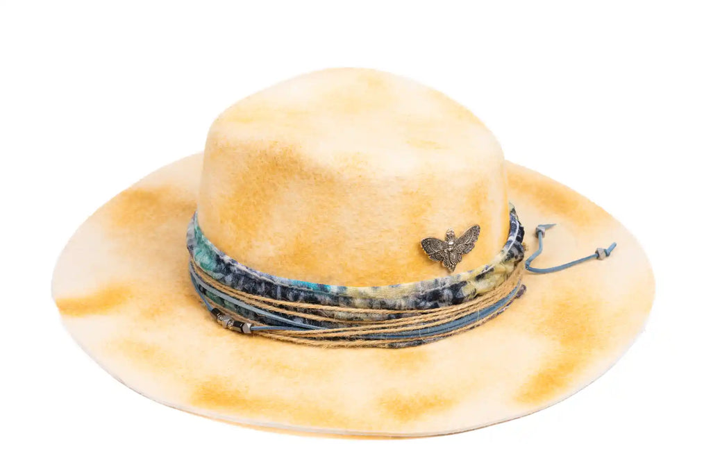 Liora – Handcrafted Wool Felt Hat with Butterfly Accent