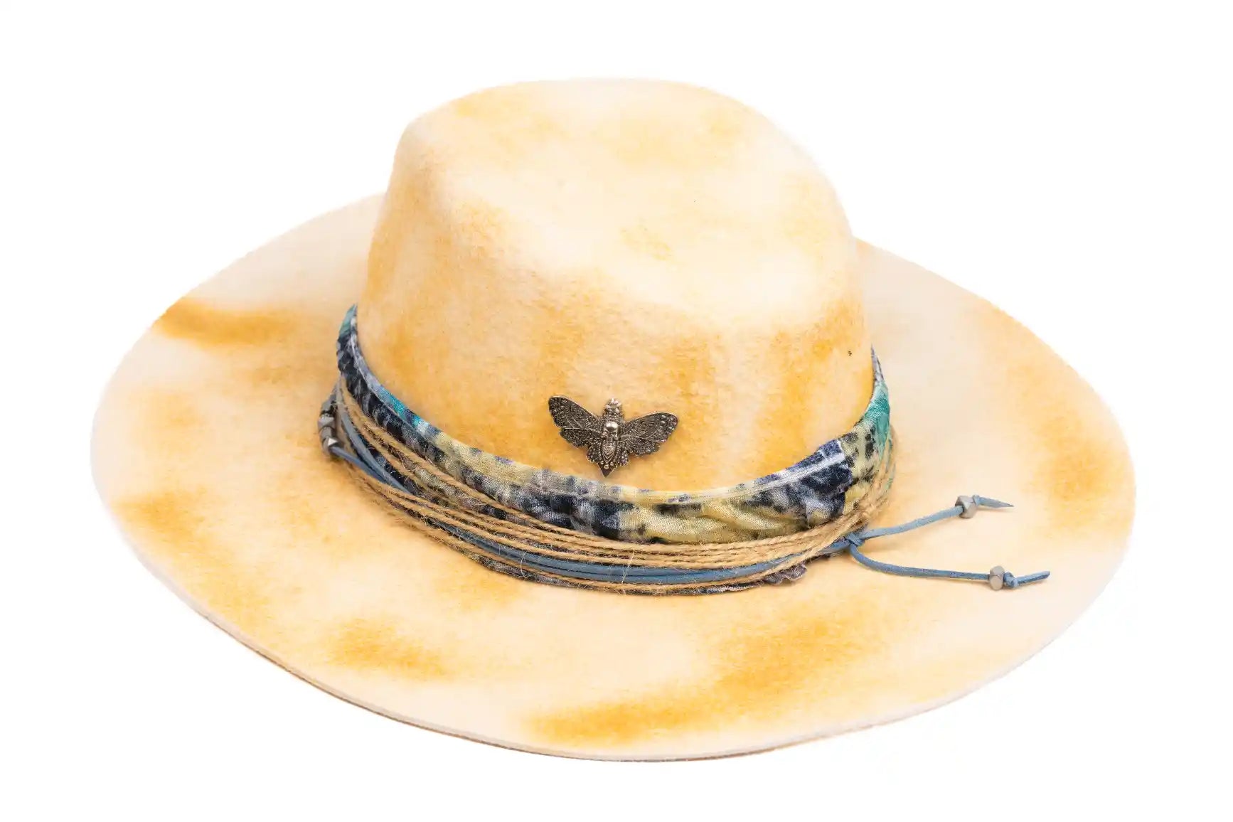 Liora – Handcrafted Wool Felt Hat with Butterfly Accent
