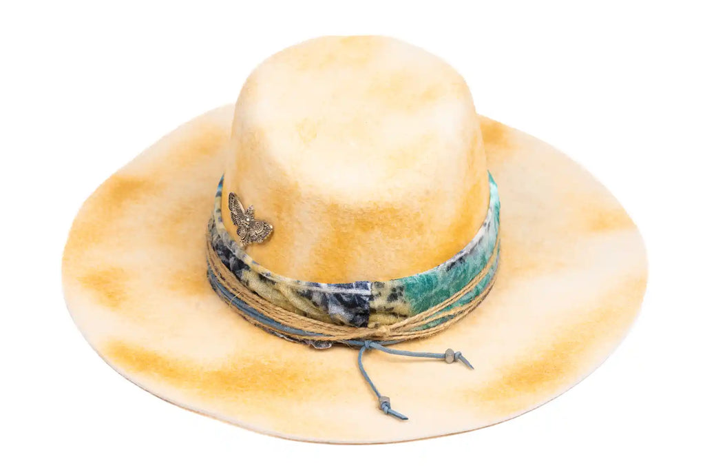 Liora – Handcrafted Wool Felt Hat with Butterfly Accent
