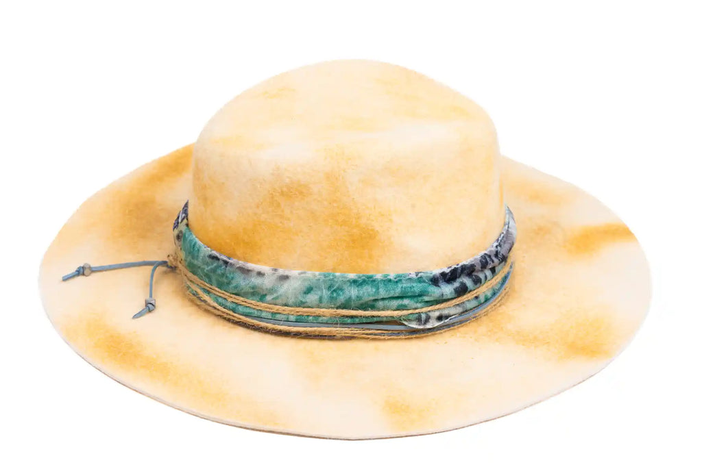 Liora – Handcrafted Wool Felt Hat with Butterfly Accent