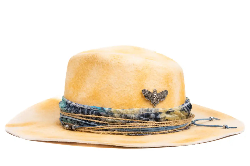Liora – Handcrafted Wool Felt Hat with Butterfly Accent