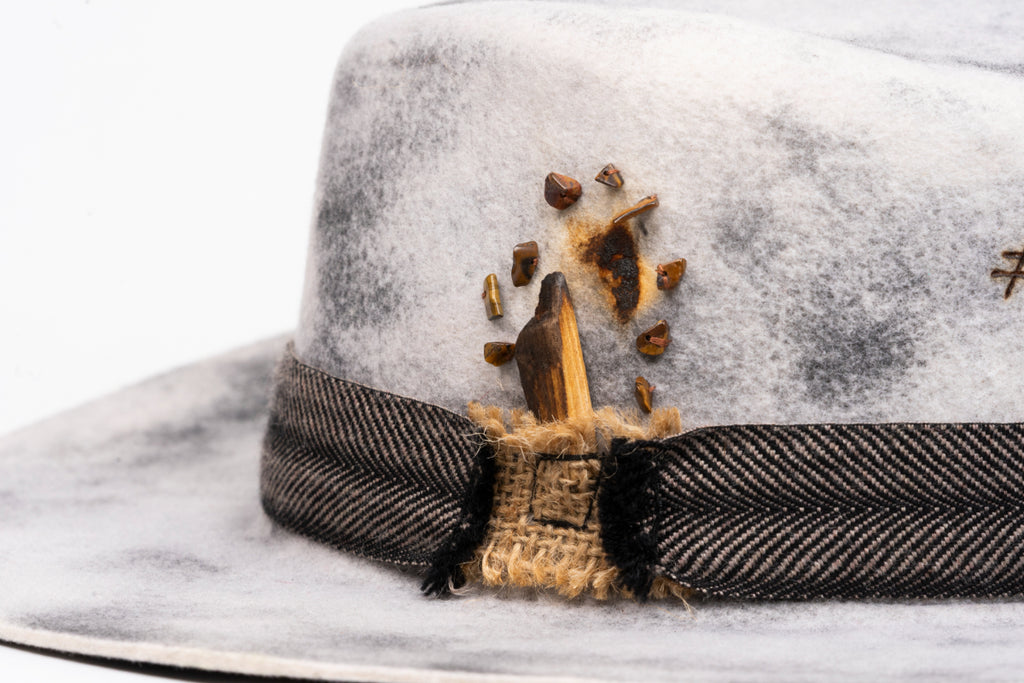 SANCTUM – Wool Felt Fedora with Palo Santo Accent