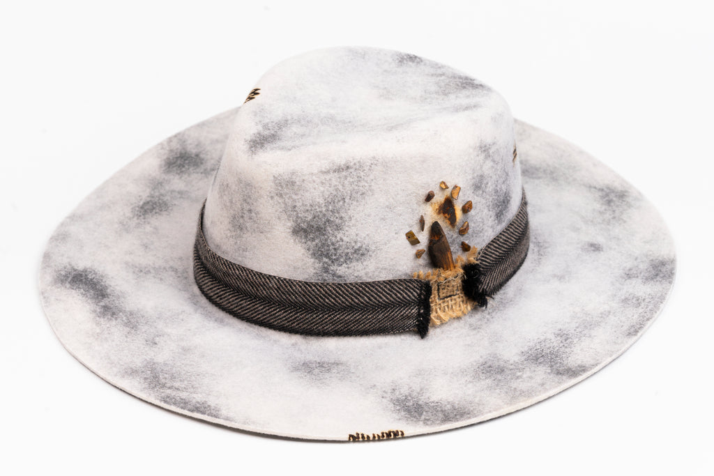 SANCTUM – Wool Felt Fedora with Palo Santo Accent
