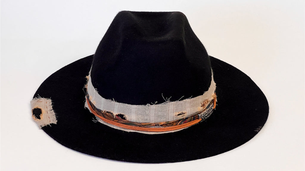 Traveler -  Handcrafted Black Western Fedora