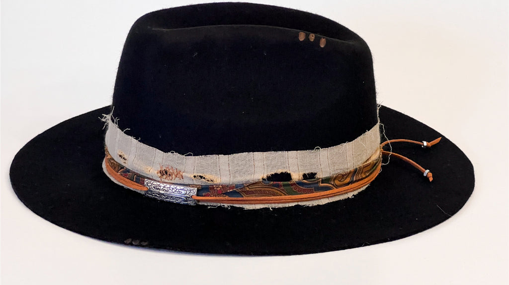 Traveler -  Handcrafted Black Western Fedora